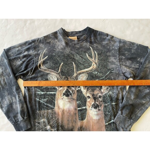 Vintage 2001 The Mountain Deer Nature Long Sleeve Shirt Mens Large - Picture 3 of 10